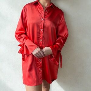 Target’s Black History Month Elegant Red Orange Satin Nightshirt